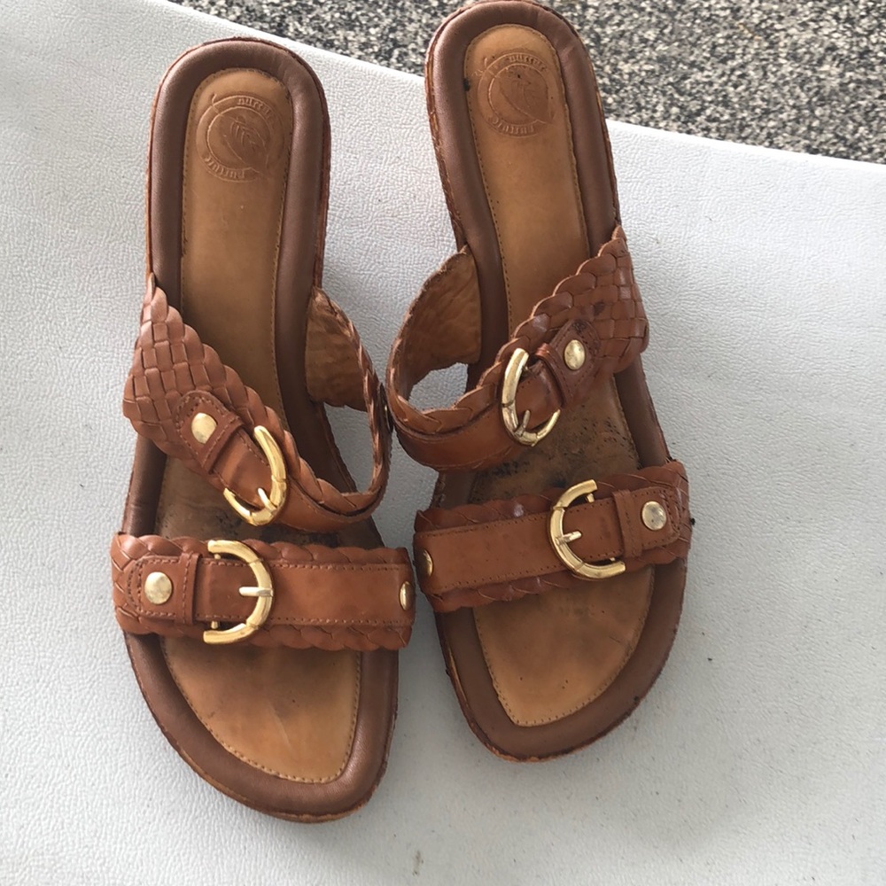 Heeled slip ons